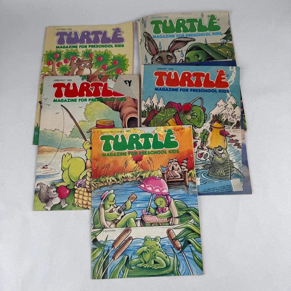 Vintage Turtle Magazine for Preschool Lot of 5 1980s
